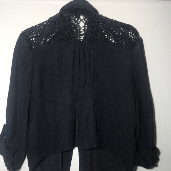 Roommates Black Button Down Tie Shirt - Picture 2 of 3